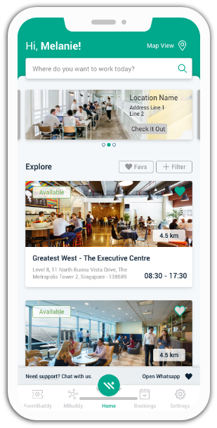 Work-Buddy flexible office solutions Singapore